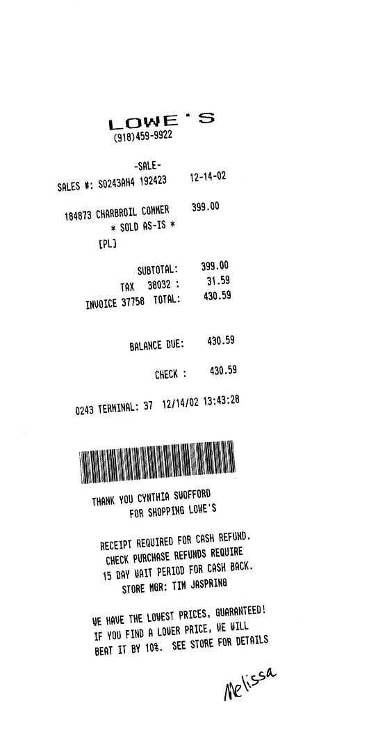 Lowes Receipt Template Free